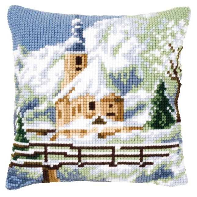 Original 'Church in Snow' design from Vervaco